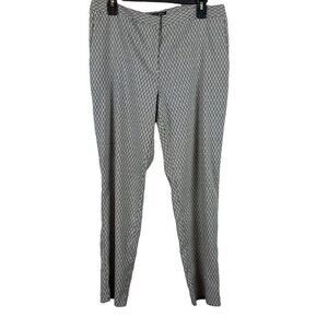 Mario Serrani Italy Women Stretch Geometric High Rise Print Pants Size 12
